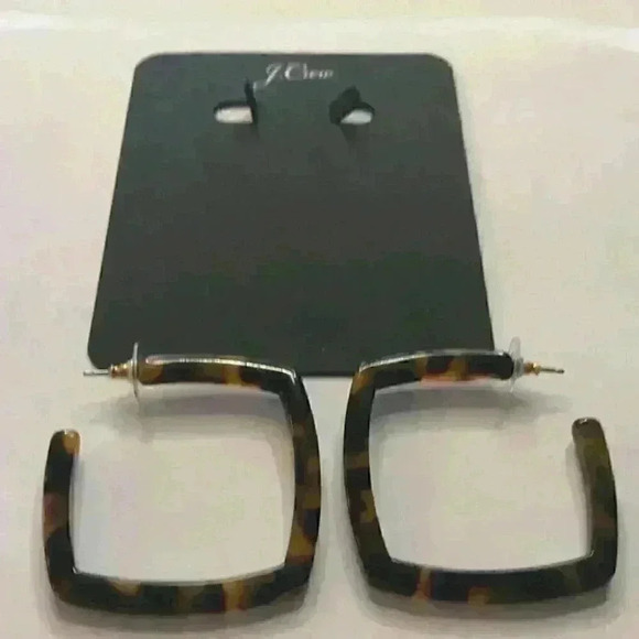 J Crew New Square Hoop Earrings - Picture 8 of 8